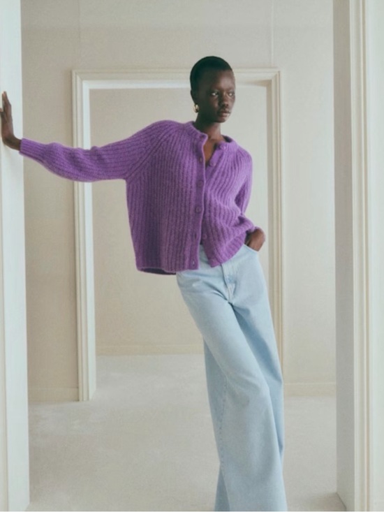 Sezane Sweaters - Sezane Emile Amethyst Cardigan XL